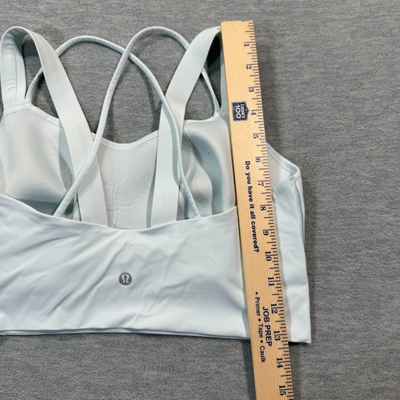 Lululemon Bra Women 12 Light Blue Crossback Wireless Padded Athletic Yoga Top - Picture 5 of 6